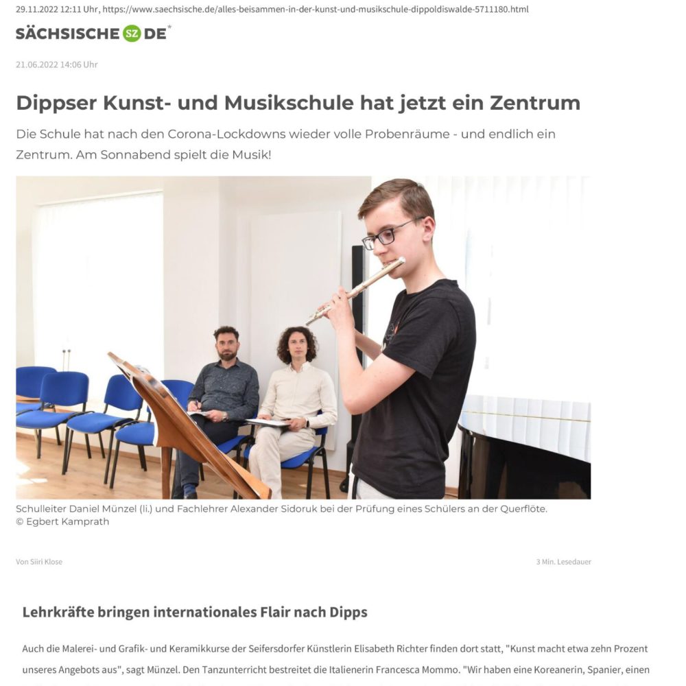 2022 Kunst- und Musikschule Dippoldiswalde Zusammenarbeit Mommo